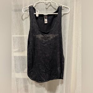 Harley Davidson, black and grey tank top large